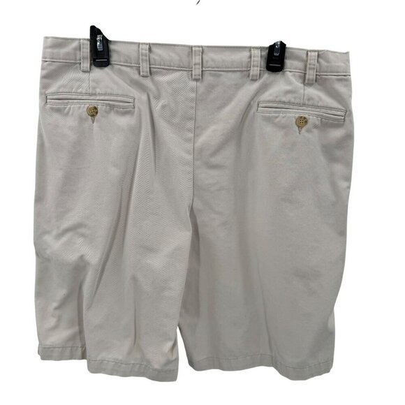 Berle Mens Pleated Front Khaki Shorts 38R 100% Cotton Made In Mexico - Picture 2 of 6